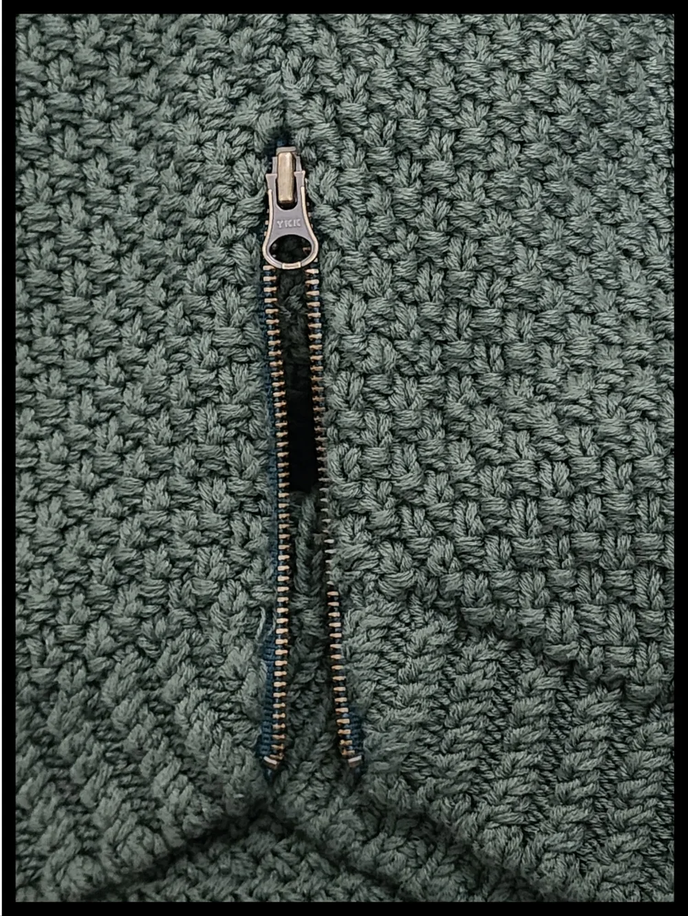 LL Bean Signature Fisherman 100% Cotton Cableknit Sweater Forest Green Medium - Picture 9 of 11